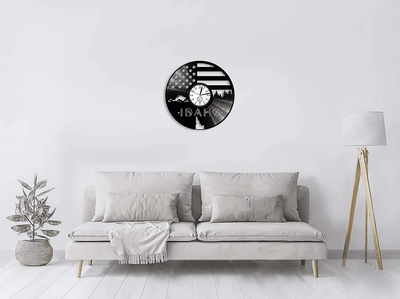 Idaho Vinyl Record Wall Clock Usa States Unusual Home Decor And Gifts Anniversary Gifts For Parents