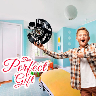 Charlie Chaplin Vinyl Record Wall Clock Gifts For Him Her Kids Decor For Home Bedroom Bathroom Kitchen Art Surprise Ideas Friends