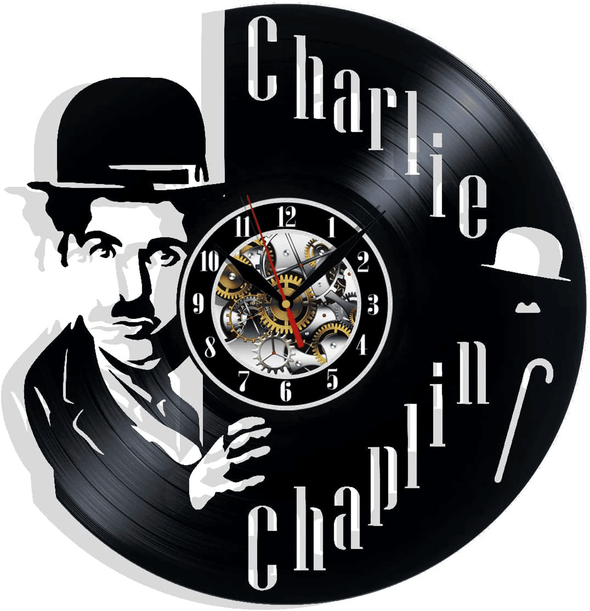 Charlie Chaplin Vinyl Record Wall Clock Gifts For Him Her Kids Decor For Home Bedroom Bathroom Kitchen Art Surprise Ideas Friends