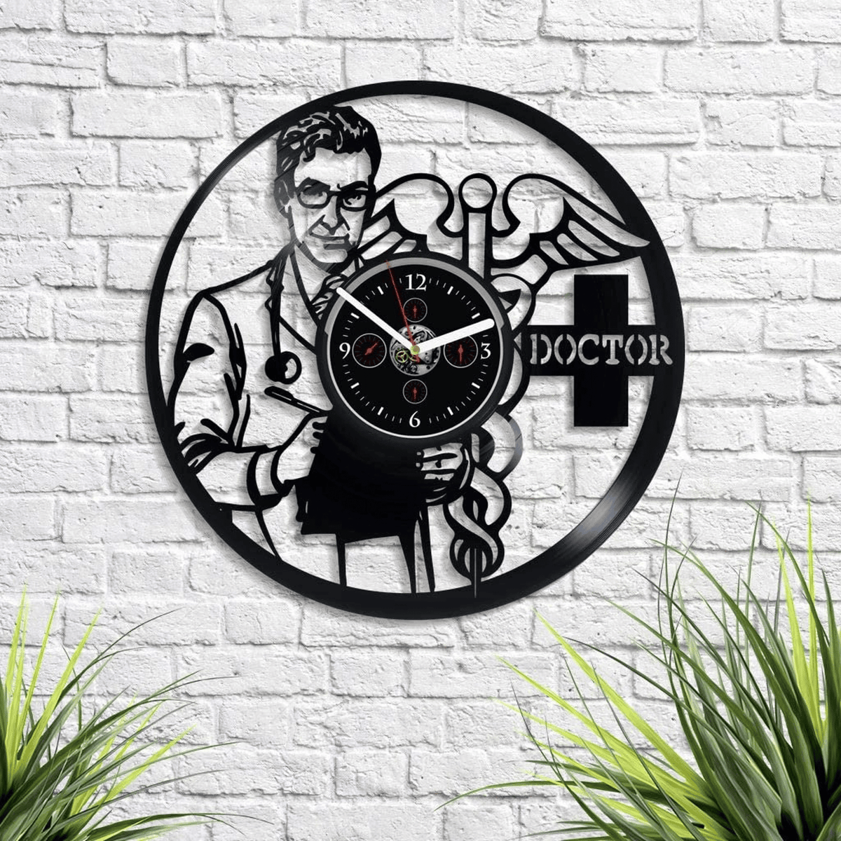 Doctor Vinyl Record Wall Clock Doctor Art Contemporary Decor For Home Office Retirement Gifts For Men Doctor Day Gifts Gift For Father