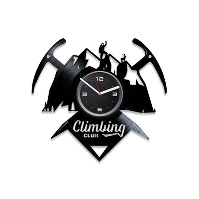 Climbing Vinyl Record Laser Cut Clock Wall Decor For Living Room Travel Artwork Climber Decor Ideas Wedding Gift For Couple