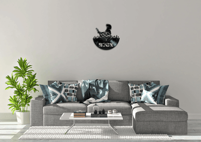 Punk Rock Vinyl Record Laser Cut Wall Clock Punk Rock Wall Art Teenager Room Decor I Love Rock And Roll First Home Gift For Boyfriend