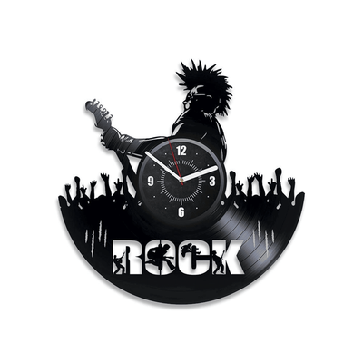 Punk Rock Vinyl Record Laser Cut Wall Clock Punk Rock Wall Art Teenager Room Decor I Love Rock And Roll First Home Gift For Boyfriend