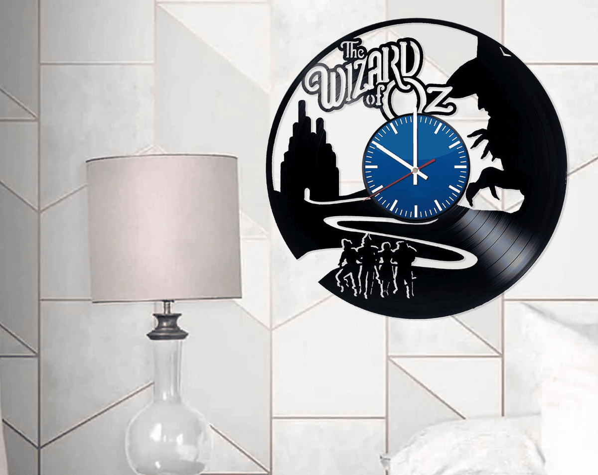 The Wizard Of Oz Vinyl Record Wall Clock , Great Baby Wall Decoration, Birthday Gift Idea For Tale Lovers, Halloween And Birthday Gift