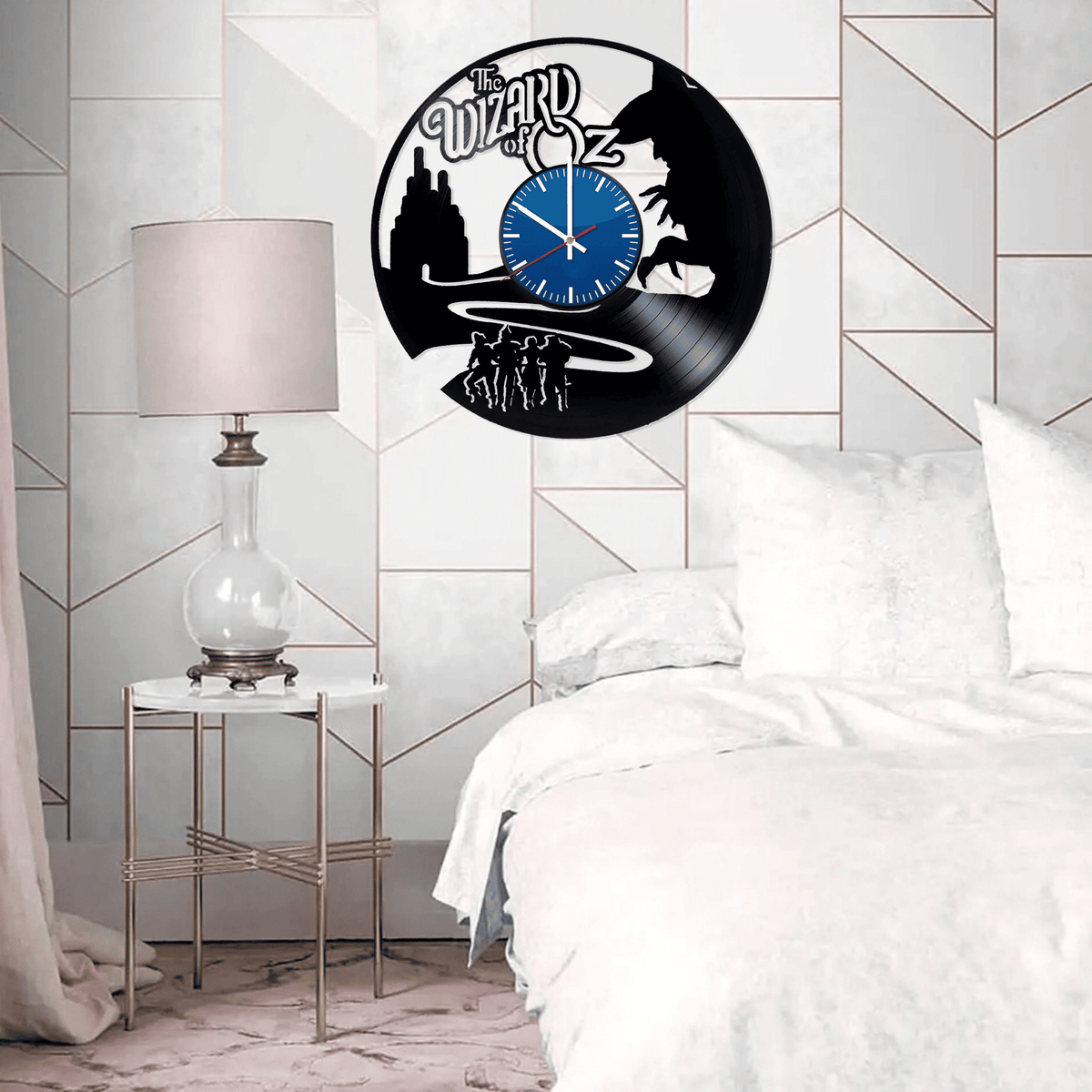 The Wizard Of Oz Vinyl Record Wall Clock , Great Baby Wall Decoration, Birthday Gift Idea For Tale Lovers, Halloween And Birthday Gift