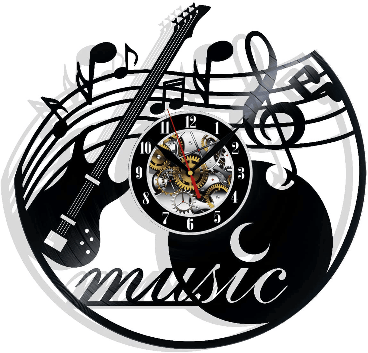 Music Vinyl Record Wall Clock Gifts For Him Her Kids Decor For Home Bedroom Bathroom Kitchen Art Surprise Ideas Friends