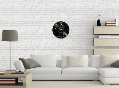 Aquarius Vinyl Record Clock Unique Wall Decor For House Horoscope Gift Astrology Room Decor Anniversary Gift For Wife