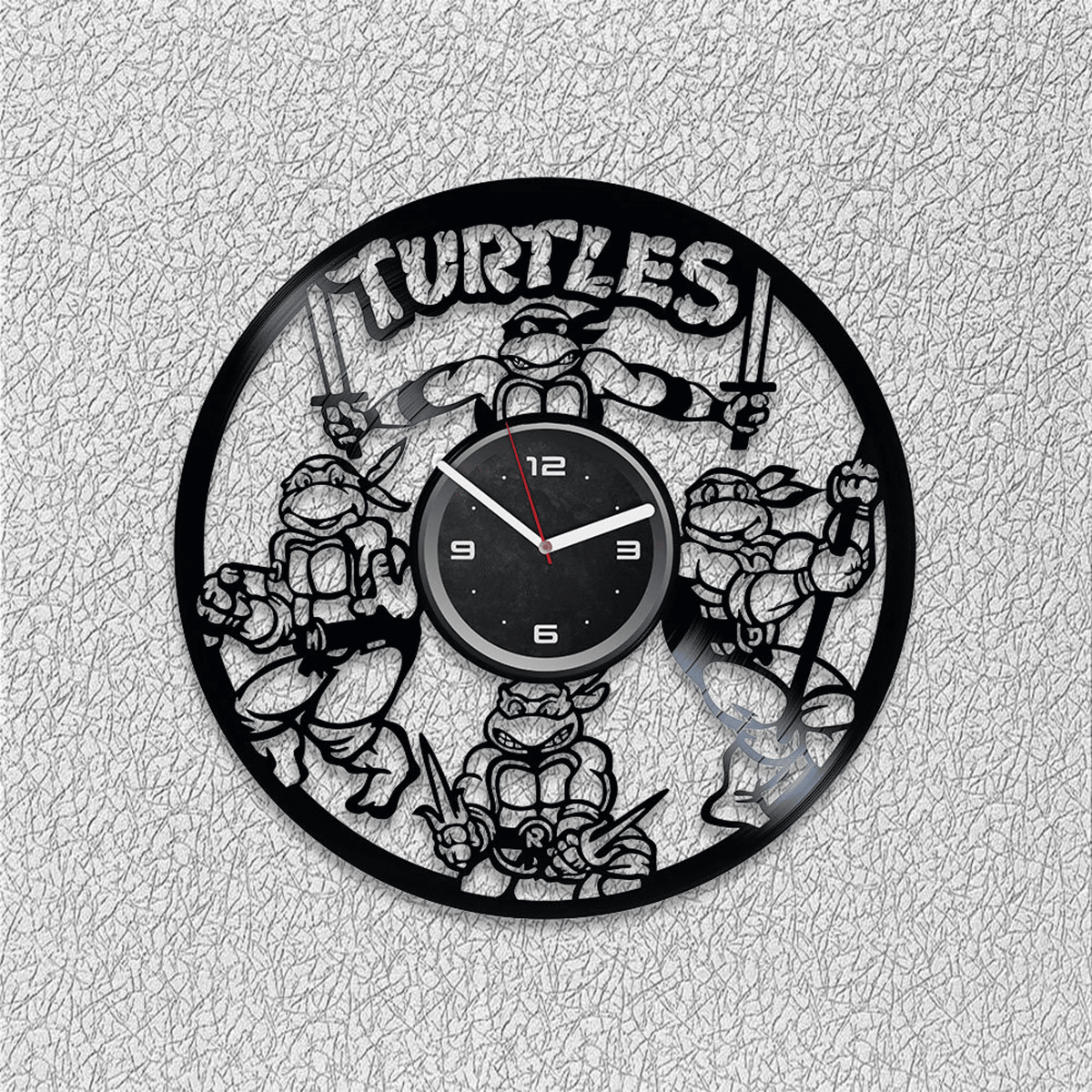 Cartoon Characters Vinyl Record Silent Wall Clock Cartoon Decor For Playroom Kids Wall Art Baby Shower Gift Ideas