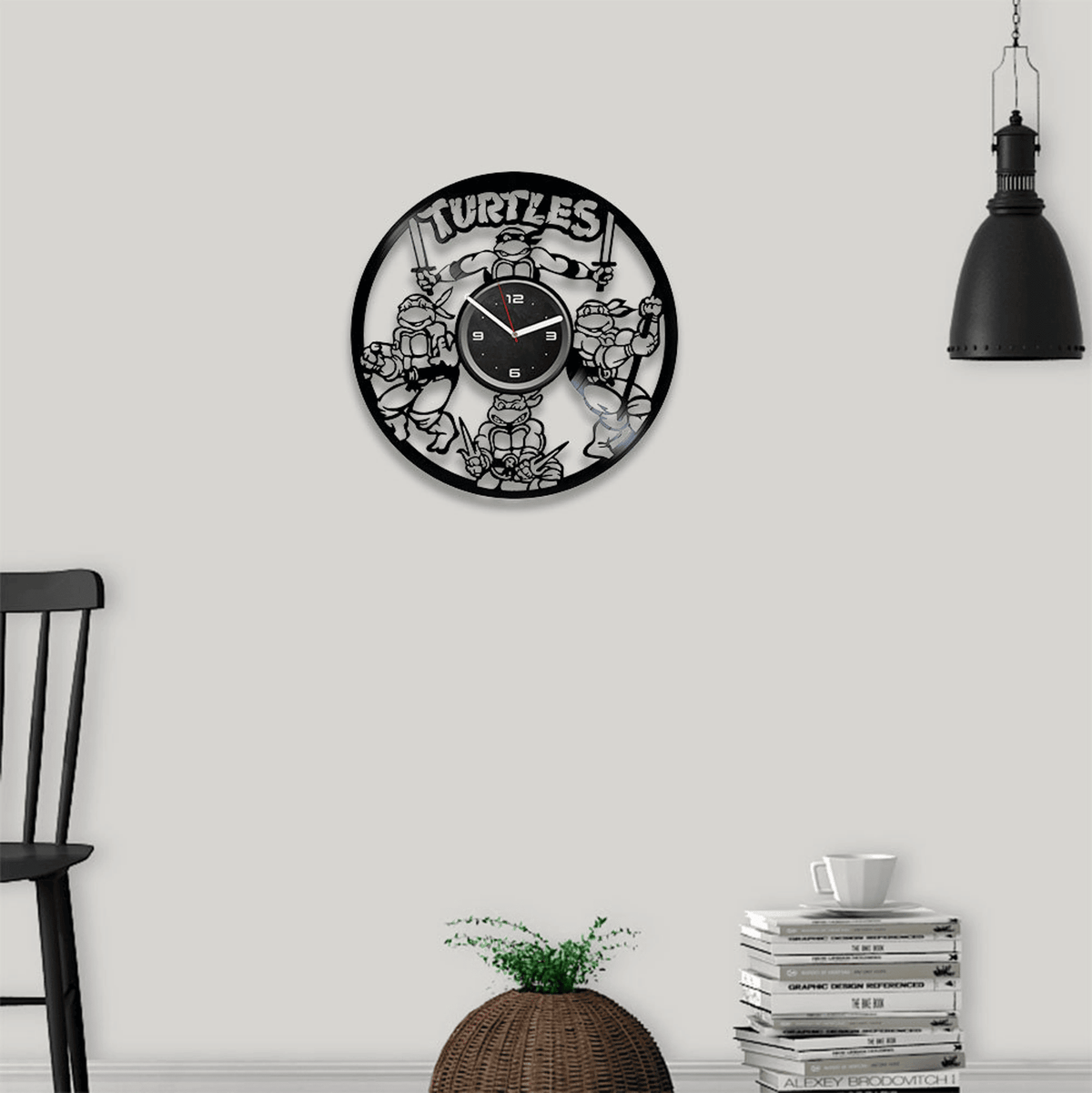 Cartoon Characters Vinyl Record Silent Wall Clock Cartoon Decor For Playroom Kids Wall Art Baby Shower Gift Ideas