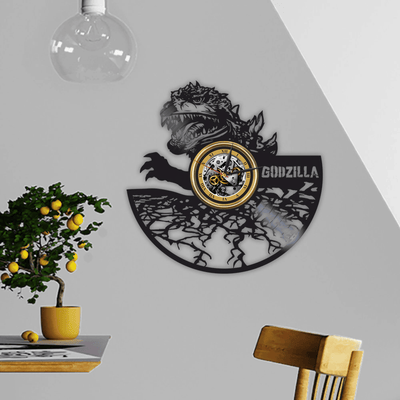 Movie Vinyl Record Laser Cut Wall Clock Nursery Decor For Boy Handmade Wall Art Creative Decor Teenage Room Ideas New Year Gifts For Him
