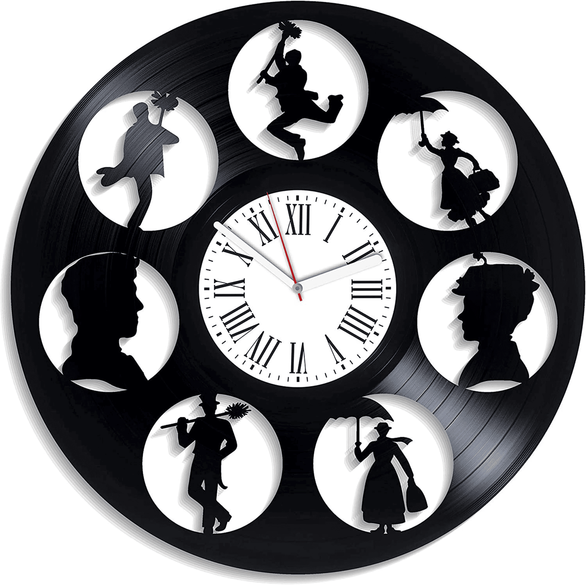 Mary Poppins Vinyl Record Large Wall Clock Mary Poppins Art Unique Artwork For Womens Room Laser Cut Wall Decor First Home Gift Ideas