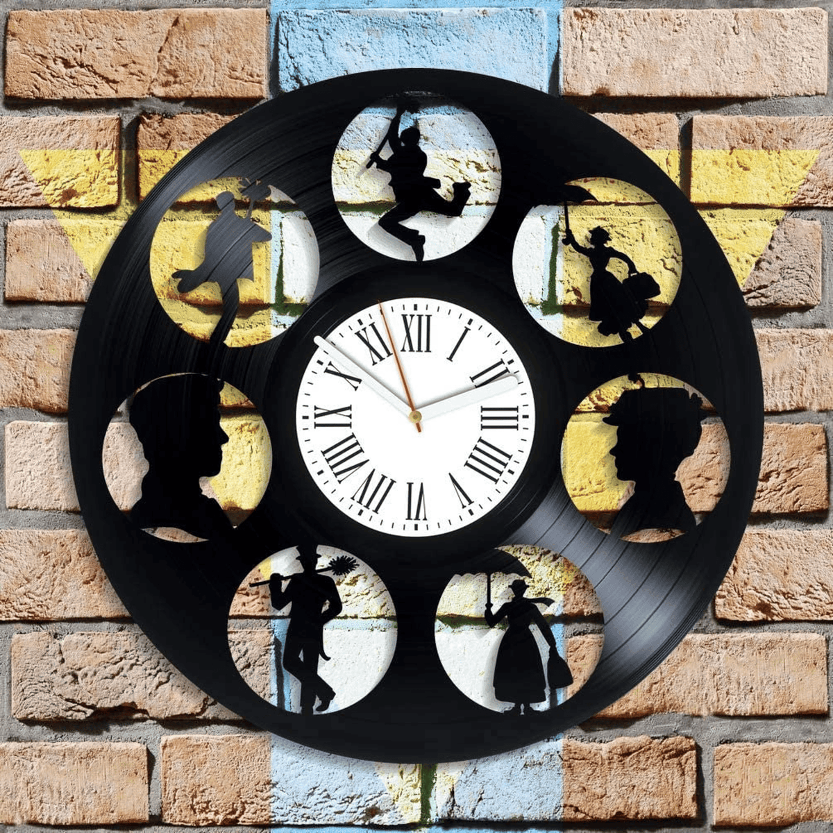 Mary Poppins Vinyl Record Large Wall Clock Mary Poppins Art Unique Artwork For Womens Room Laser Cut Wall Decor First Home Gift Ideas