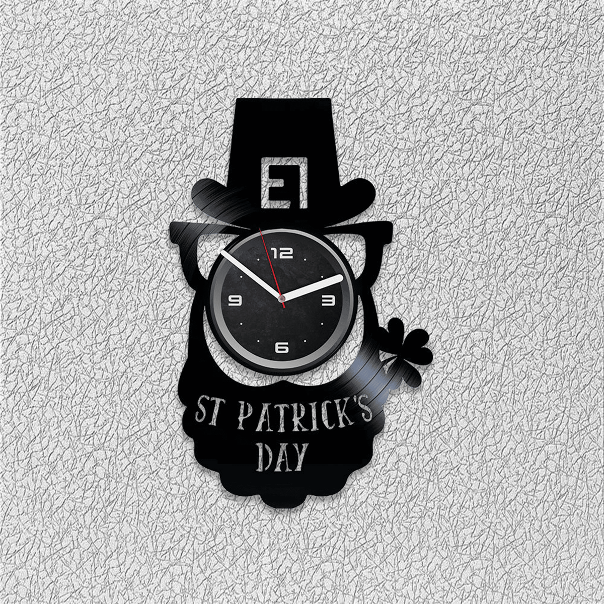 Patrick Day Vinyl Record Handmade Wall Clock Bar Owner Gifts Unique Decor For Man House Patrick Day Wall Art Original Gift Ideas For Dad