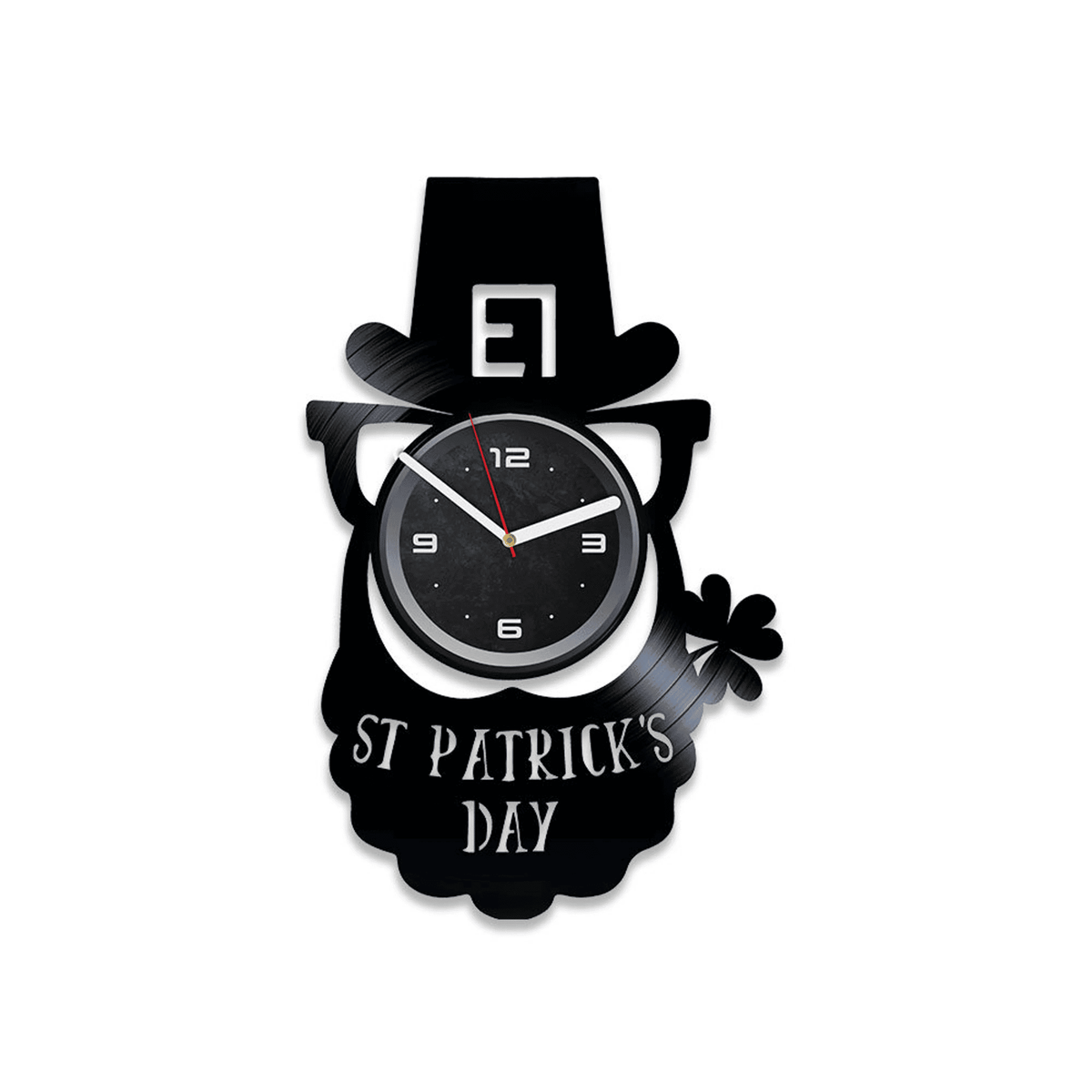 Patrick Day Vinyl Record Handmade Wall Clock Bar Owner Gifts Unique Decor For Man House Patrick Day Wall Art Original Gift Ideas For Dad