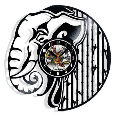 Elephant Vinyl Record Wall Clock Gifts For Him Her Kids Decor For Home Bedroom Bathroom Kitchen Art Surprise Ideas For Best Friends