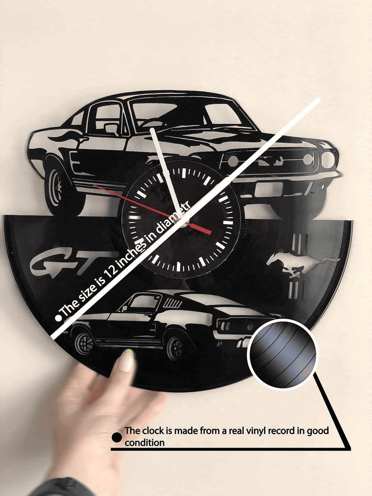 Bob Dylan Vinyl Record Silent Wall Clock Bob Dylan Decor Art For Music Room Gift For Music Teacher Anniversary Gift For Coworker