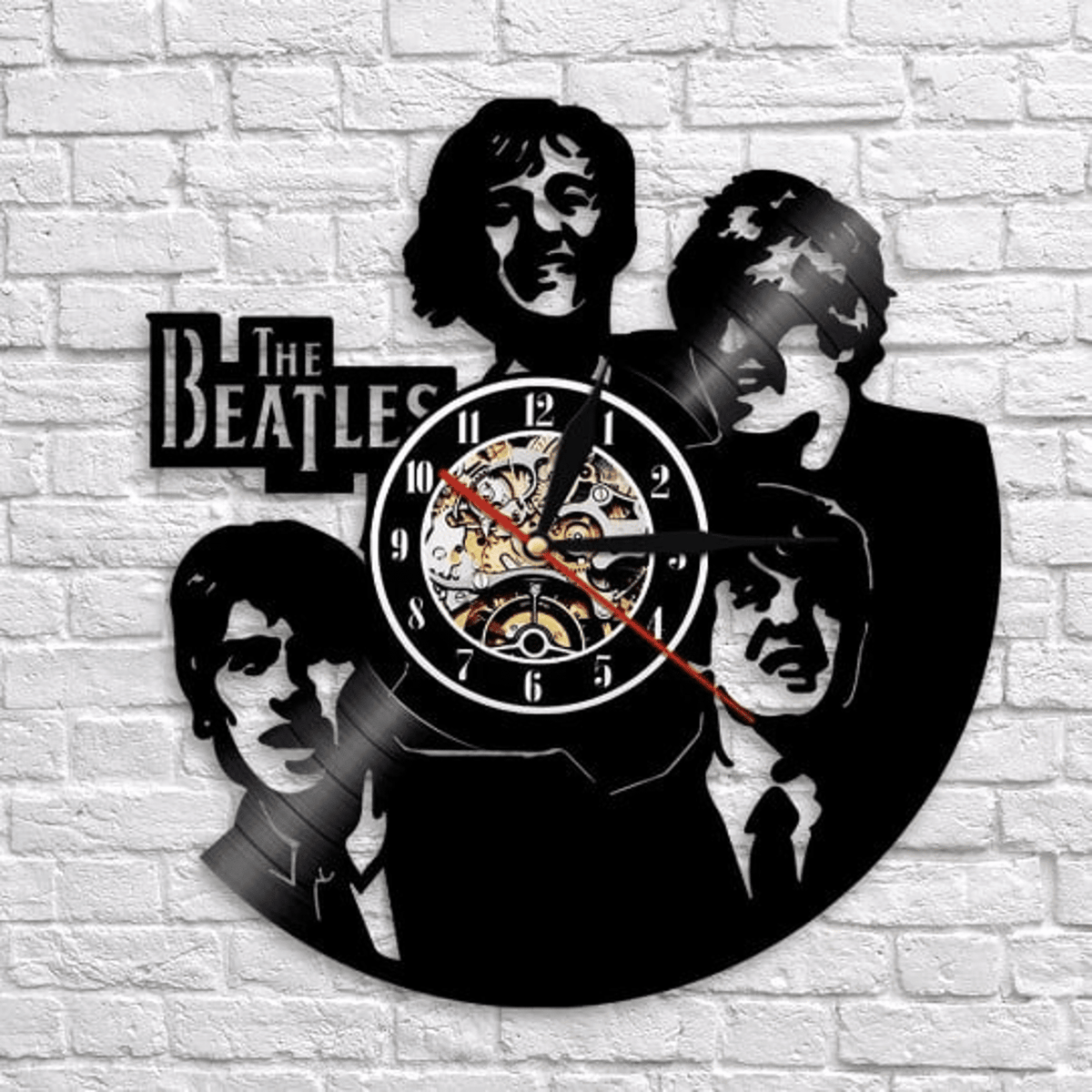 Rock Band Vinyl Record Wall Clock UK Music Band Wall Decor Wall Art For Living Room Large Rock Music Gifts For Him Housewarming Gift For Couple