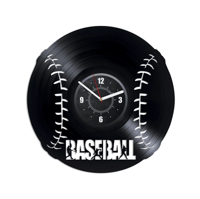 Baseball Vinyl Record Black Wall Clock Baseball Player Gifts Unique Wall Decor For Bedroom Sports Team Art New Home Gift For Family