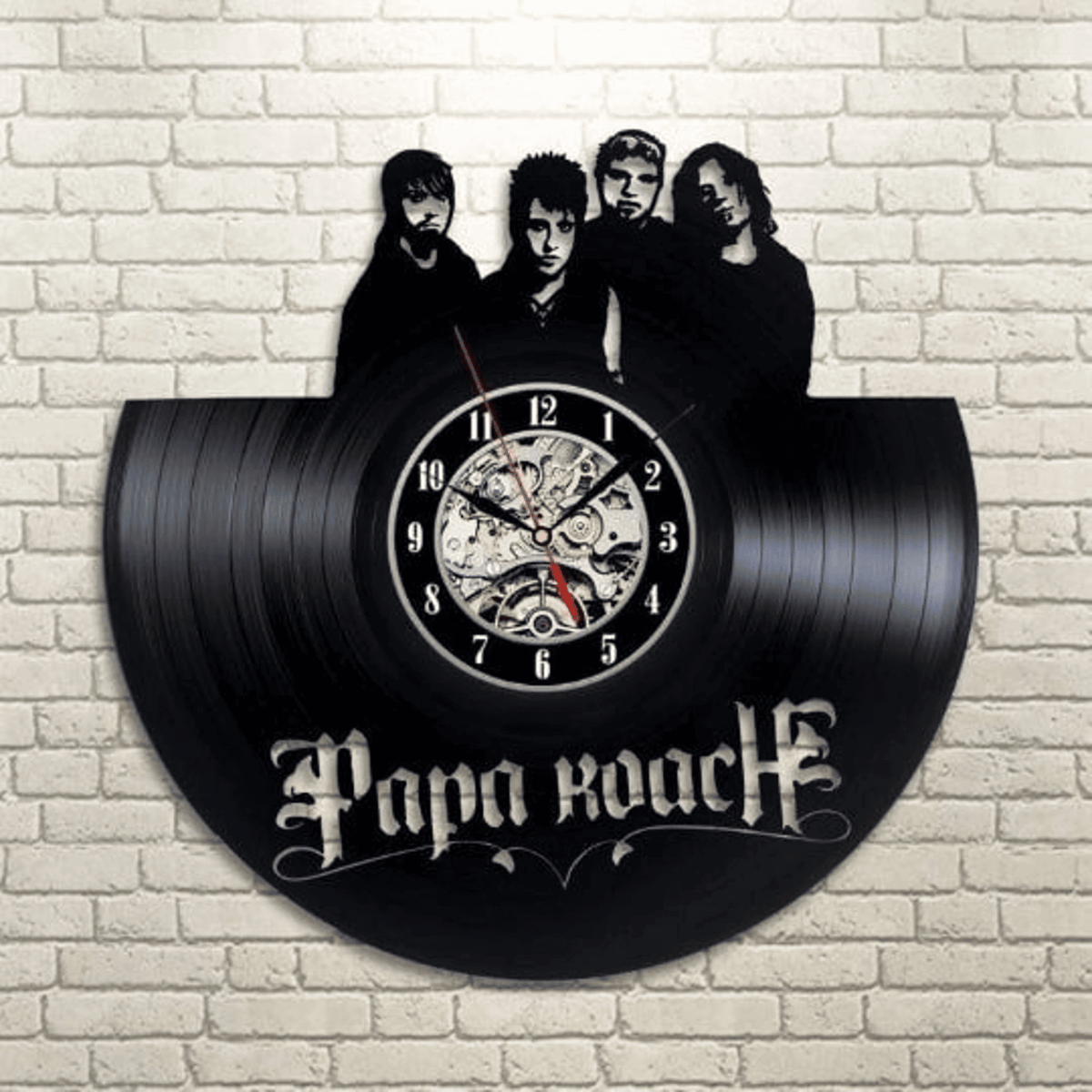 Rock Music Band Vinyl Record Clock, Original Bedroom Art, Laser Cut Wall Decor, Musicial Halloween Gift For Her