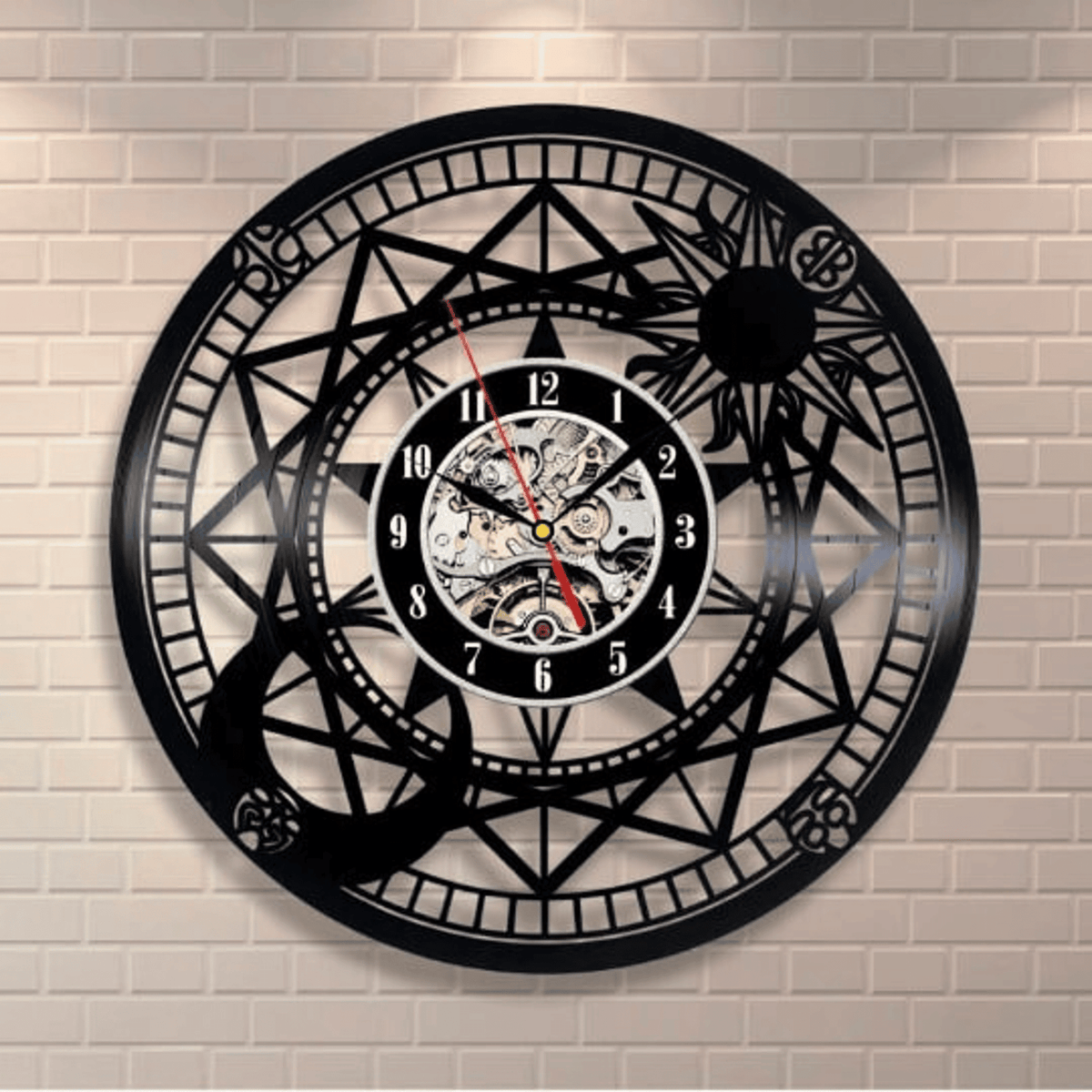 Astrology Vinyl Record Round Wall Clock, Astrology Wall Art, Unique Decor For Office, Astrology Gifts For Women, New Home Gift For Couple