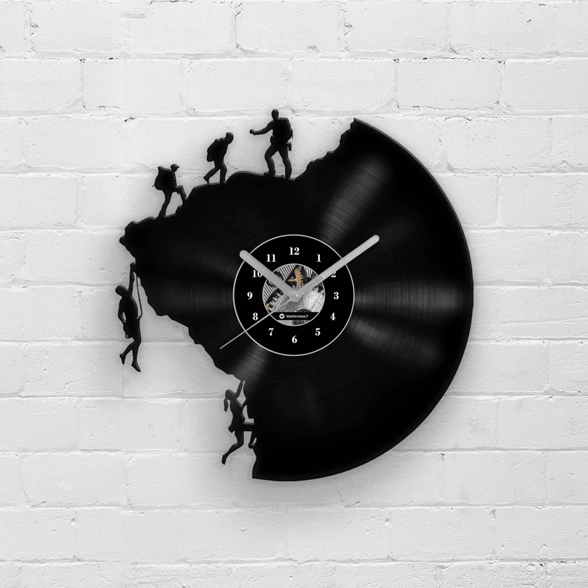 Climbing Men Wall Decor, Vinyl Clock Climbers, Trailblazer Art, Innovative Travel Gift Idea, Outdoor Sports, Unique Father's Day Gifts