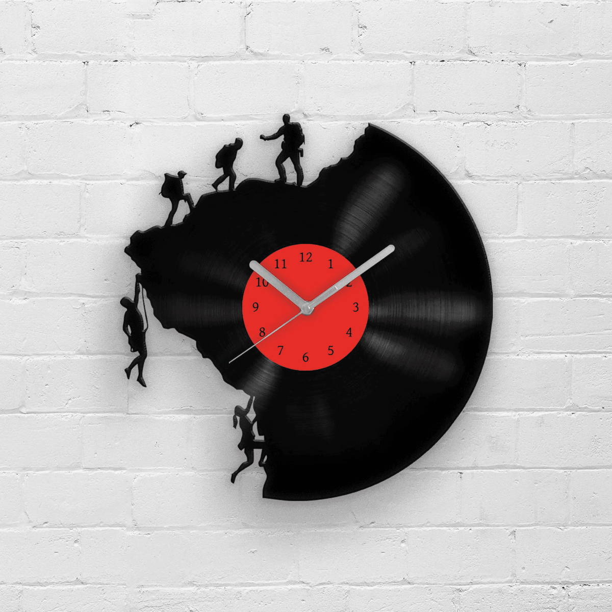 Climbing Men Wall Decor, Vinyl Clock Climbers, Trailblazer Art, Innovative Travel Gift Idea, Outdoor Sports, Unique Father's Day Gifts