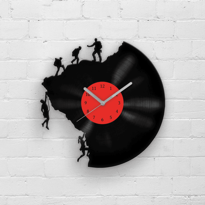Climbing Men Wall Decor, Vinyl Clock Climbers, Trailblazer Art, Innovative Travel Gift Idea, Outdoor Sports, Unique Father's Day Gifts