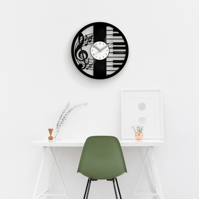 Piano Music Wall Art, Vinyl Clock, Old Record Decor, Best Birthday Gifts, Music Lover Gift, Stylish Decoration for Father, Jazz Style Clocks