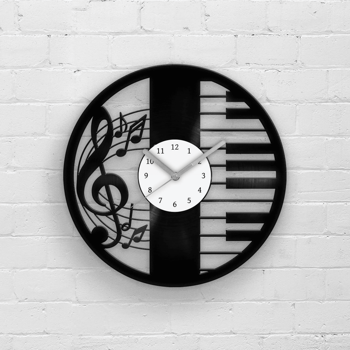Piano Music Wall Art, Vinyl Clock, Old Record Decor, Best Birthday Gifts, Music Lover Gift, Stylish Decoration for Father, Jazz Style Clocks