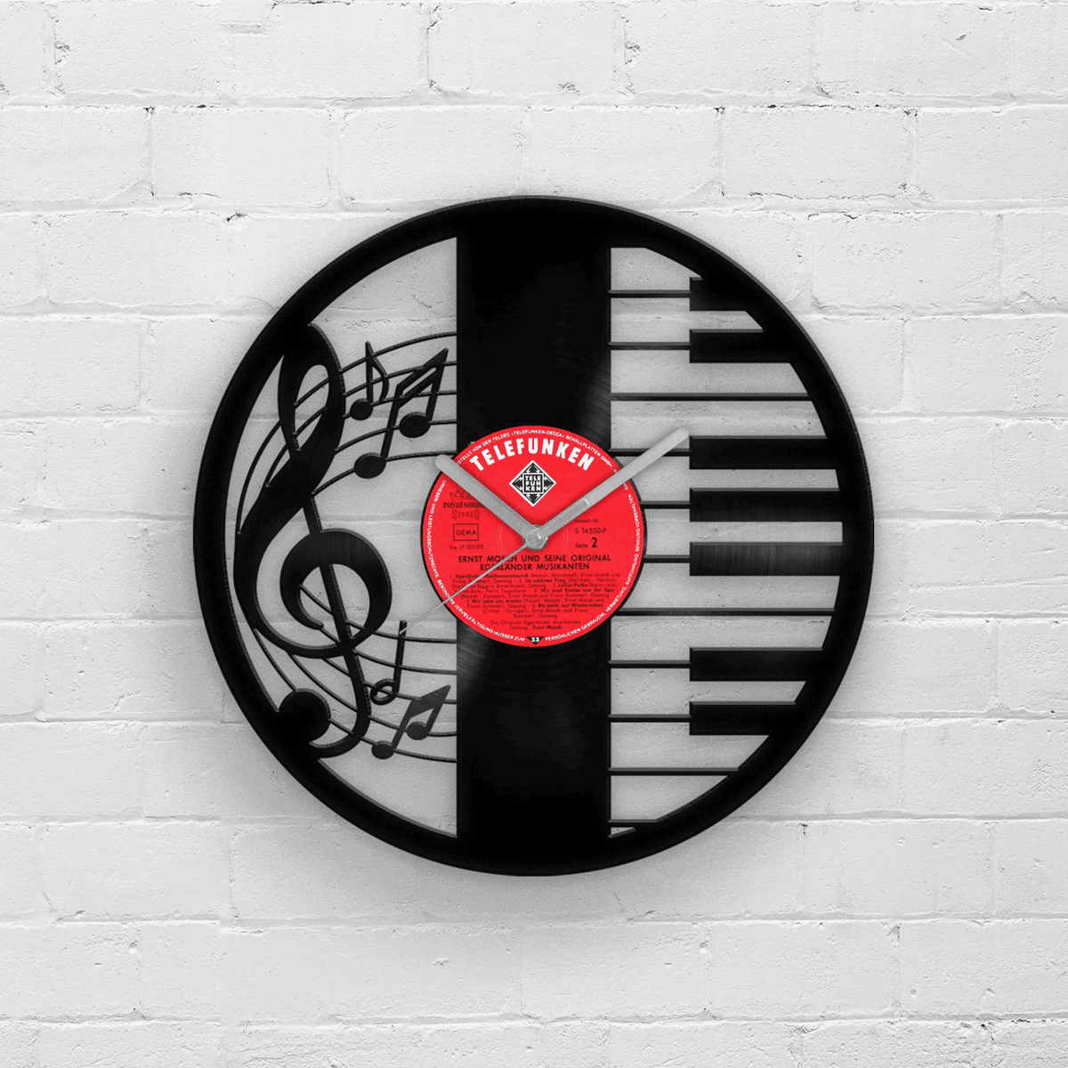Piano Music Wall Art, Vinyl Clock, Old Record Decor, Best Birthday Gifts, Music Lover Gift, Stylish Decoration for Father, Jazz Style Clocks