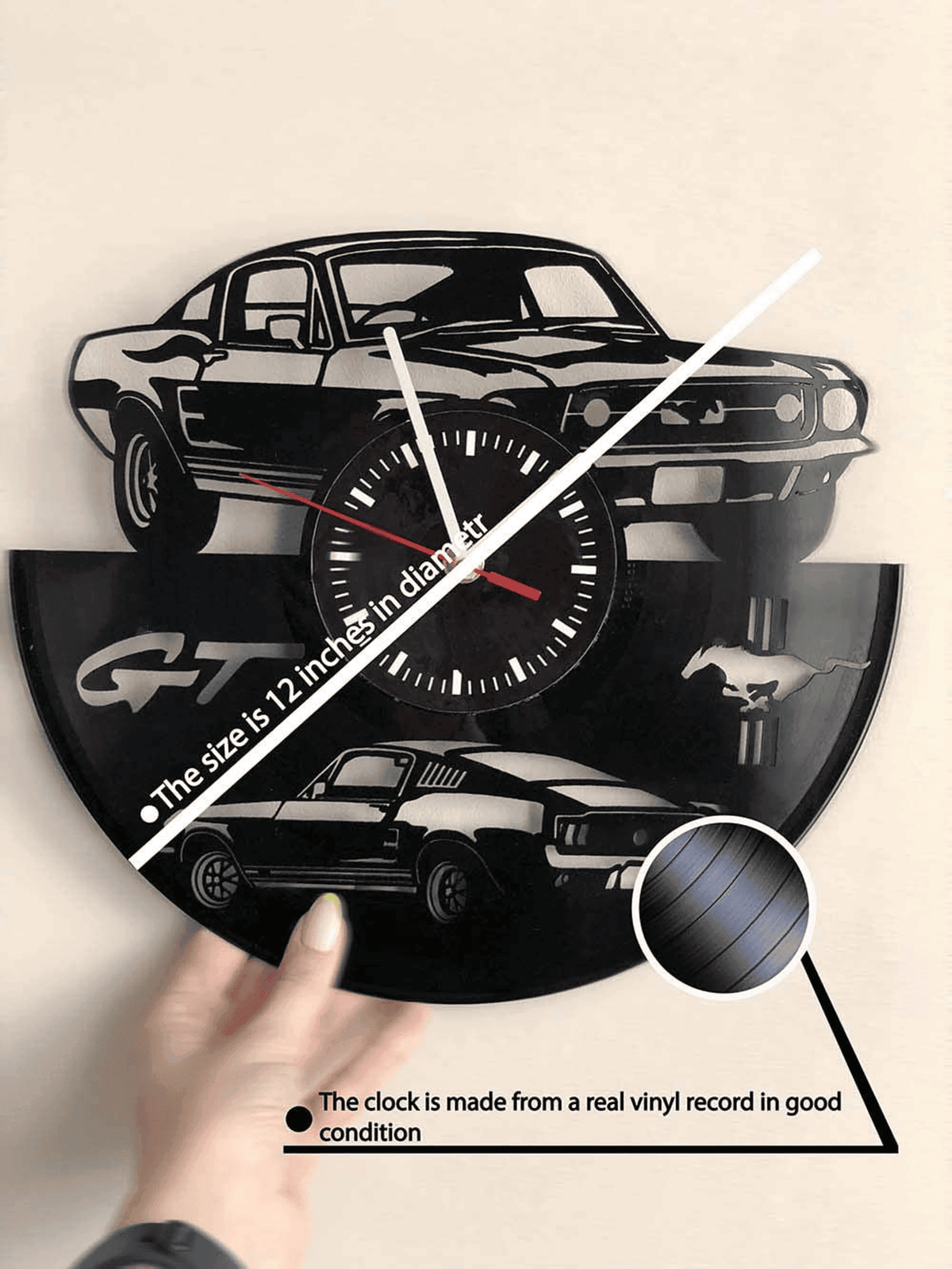 Guitar Body Vinyl Record Clock, Guitar Gifts for Dad, Guitar Home Decor, Music Instrument Wall Art, Music Teacher Christmas Gift