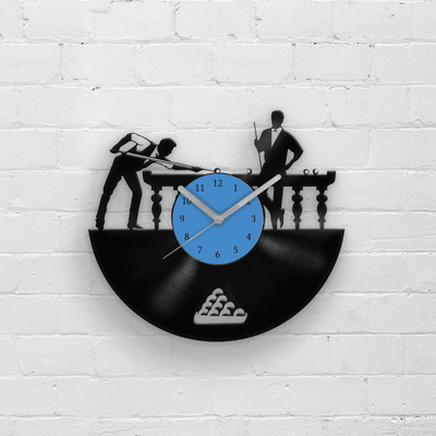 Snooker Player Art, Billiard Gifts for Him, Billiards Wall Art, Unique Birthday Gift, Vinyl Clock, Garage Sign, Man Cave Decor, Men Gifts