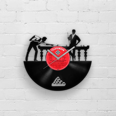 Snooker Player Art, Billiard Gifts for Him, Billiards Wall Art, Unique Birthday Gift, Vinyl Clock, Garage Sign, Man Cave Decor, Men Gifts