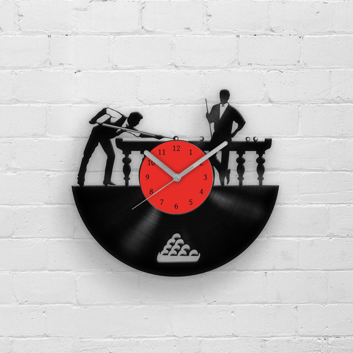 Snooker Player Art, Billiard Gifts for Him, Billiards Wall Art, Unique Birthday Gift, Vinyl Clock, Garage Sign, Man Cave Decor, Men Gifts