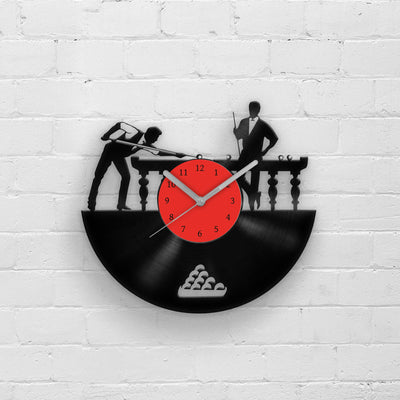 Snooker Player Art, Billiard Gifts for Him, Billiards Wall Art, Unique Birthday Gift, Vinyl Clock, Garage Sign, Man Cave Decor, Men Gifts