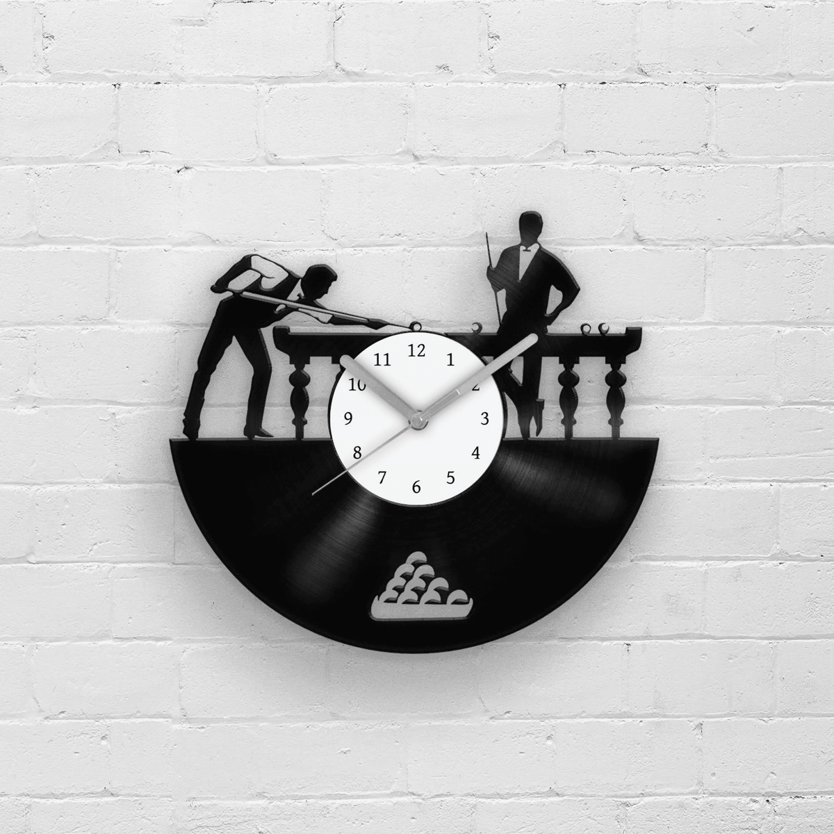Snooker Player Art, Billiard Gifts for Him, Billiards Wall Art, Unique Birthday Gift, Vinyl Clock, Garage Sign, Man Cave Decor, Men Gifts