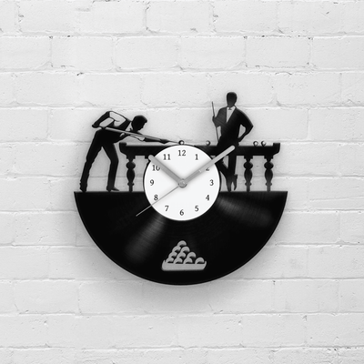Snooker Player Art, Billiard Gifts for Him, Billiards Wall Art, Unique Birthday Gift, Vinyl Clock, Garage Sign, Man Cave Decor, Men Gifts