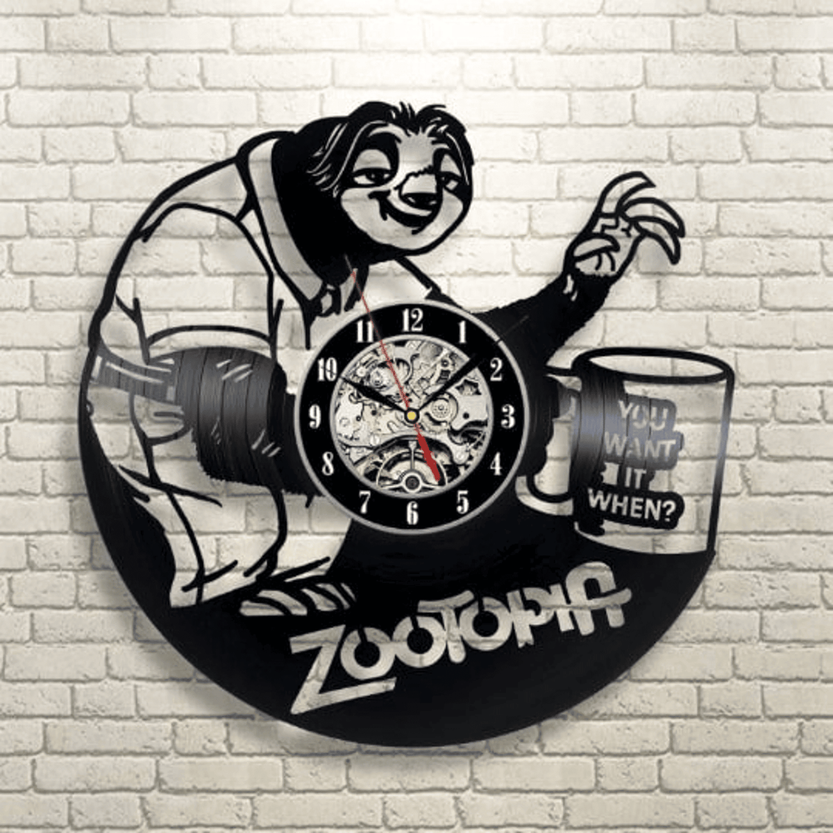 Kids Cartoon Vinyl Record Handmade Wall Clock, Funny Decor For Office, Cartoon Wall Art, Cartoon Lover Gift, New Year Gift For Children