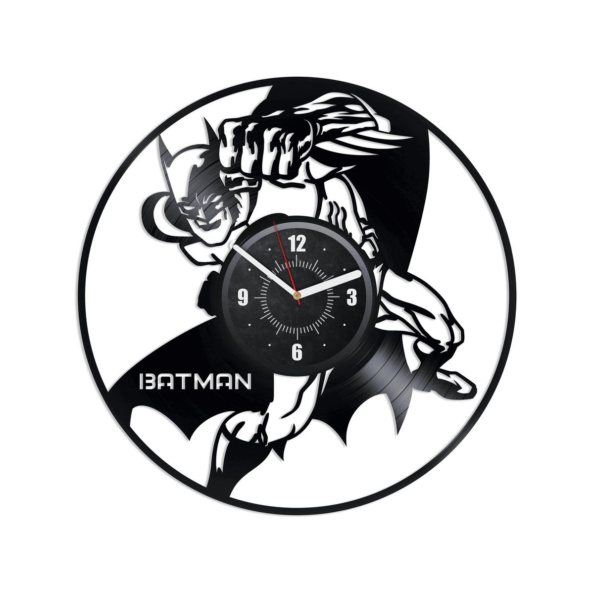 DC Superhero Vinyl Record Silent Clock Comics Hero Original Decor For Boy Room Dark Knight Comics Books Wall Art New Home Gift For Him