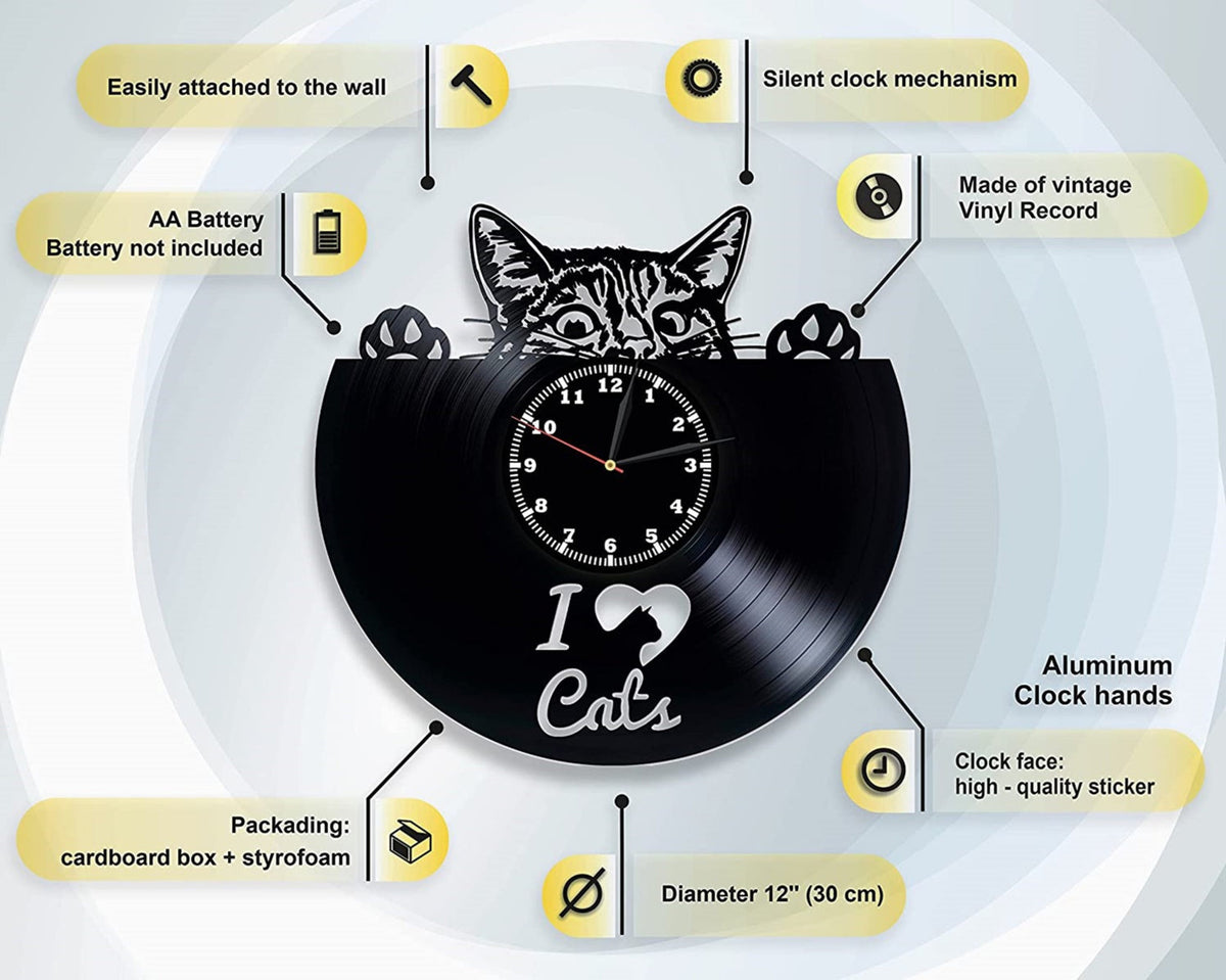 Alannah Myles Vinyl Record Clock, Music Lover Gift, Unique Decor For Apartment, Anniversary Gift For Wife, Black Velvet, Lover of Mine