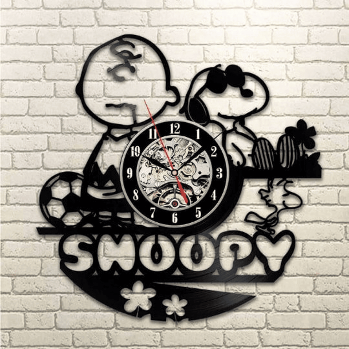 Cartoon Characters Vinyl Record Wall Clock Vintage Cartoon Art Creative Kindergarten Decor Christening Gifts For Baby Boy