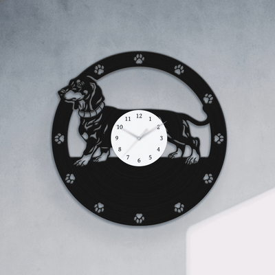 Dachshund Gifts, Dachshungs Art, Gift for Dog Lover, Pet Portrait, Vinyl Clock, Cute Artwork, Sausage Dogs, Home Decor Dogs, Gift for Her
