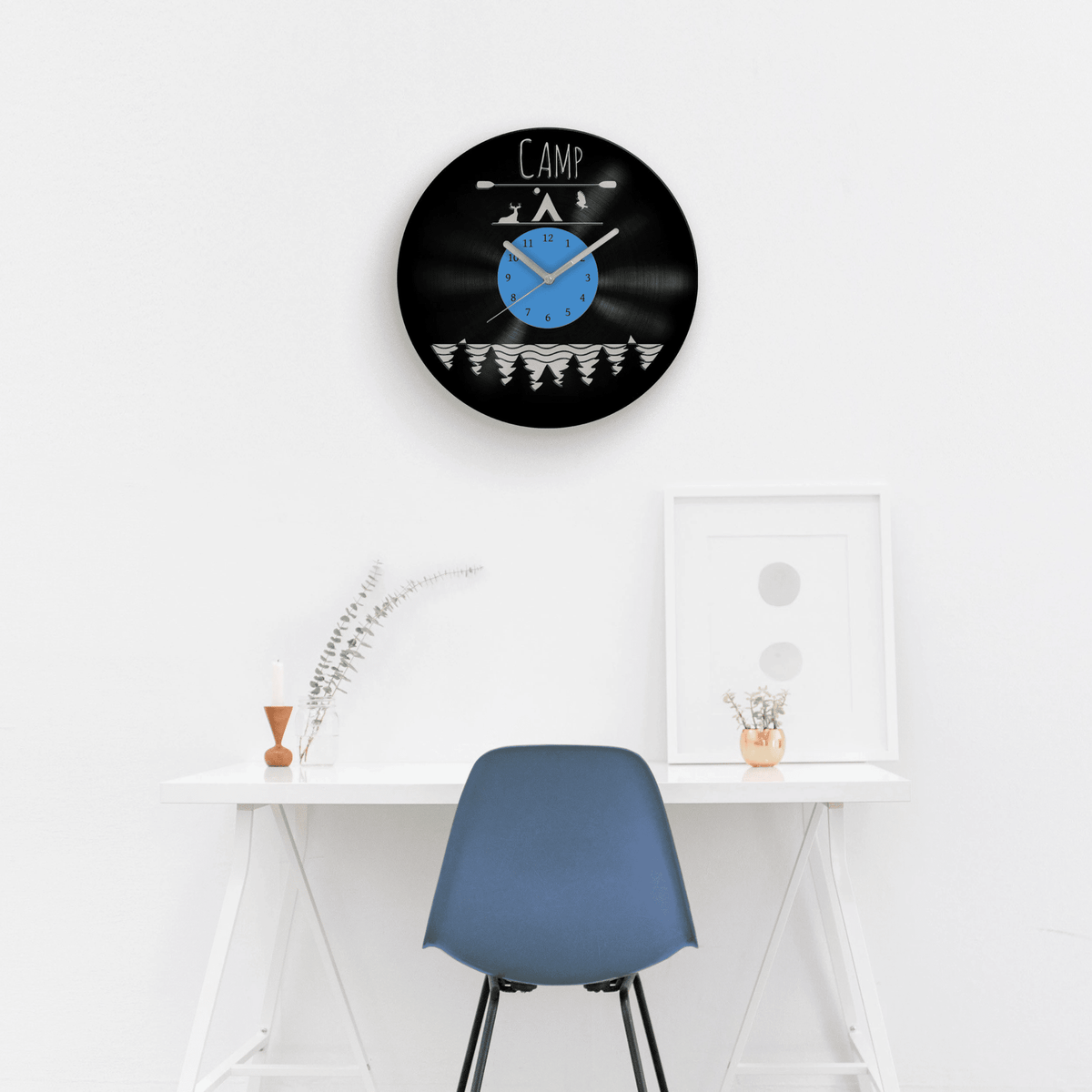 Camping Gift for Men - Vinyl Clock Camping, Adventurer Gifts, Wanderlust Gifts, Innovative Travel Gift Idea to Gift, Unique Adventure Gift