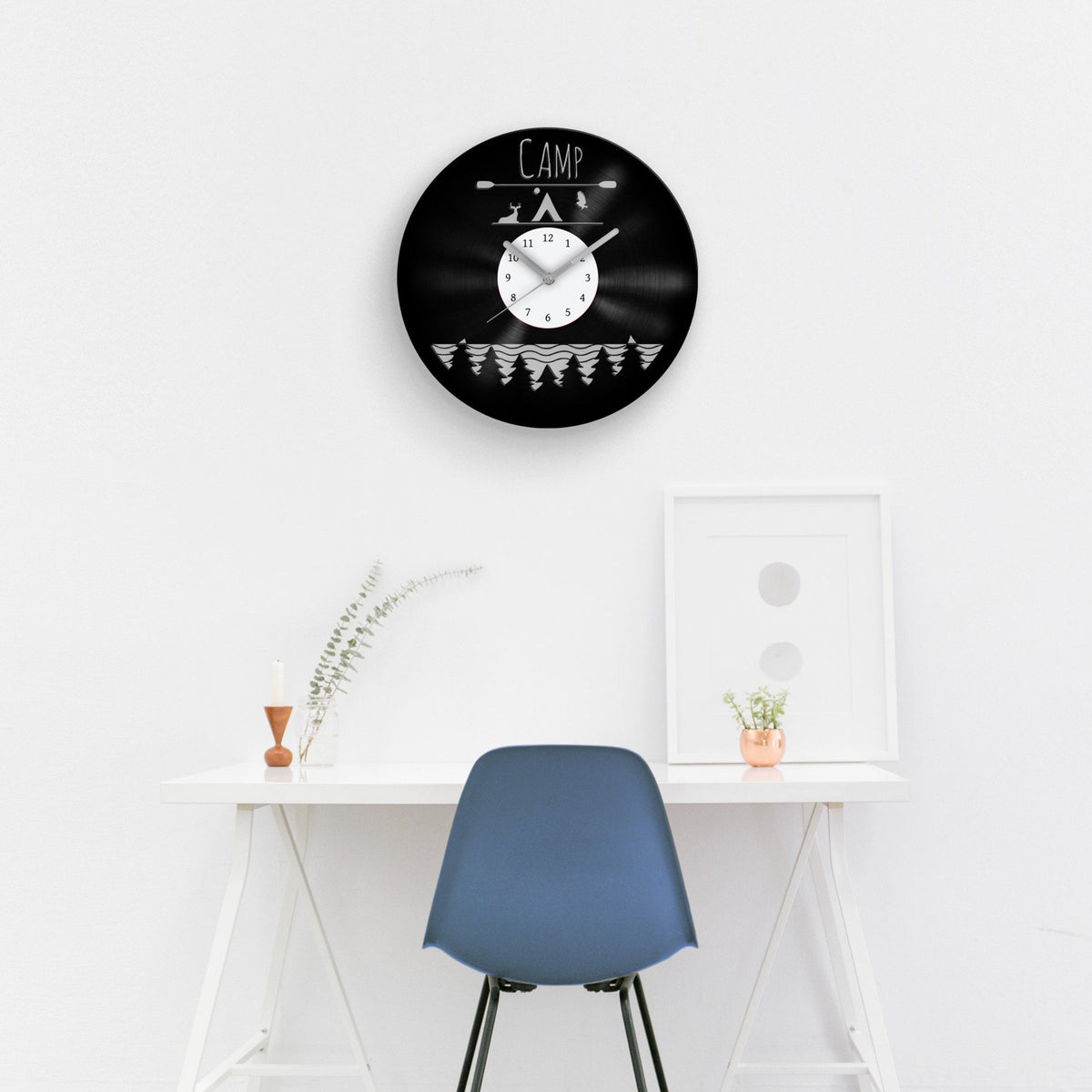 Camping Gift for Men - Vinyl Clock Camping, Adventurer Gifts, Wanderlust Gifts, Innovative Travel Gift Idea to Gift, Unique Adventure Gift