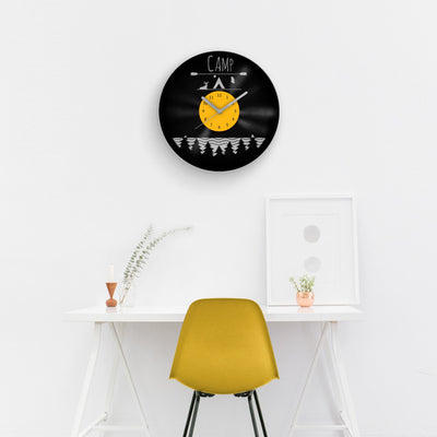 Camping Gift for Men - Vinyl Clock Camping, Adventurer Gifts, Wanderlust Gifts, Innovative Travel Gift Idea to Gift, Unique Adventure Gift