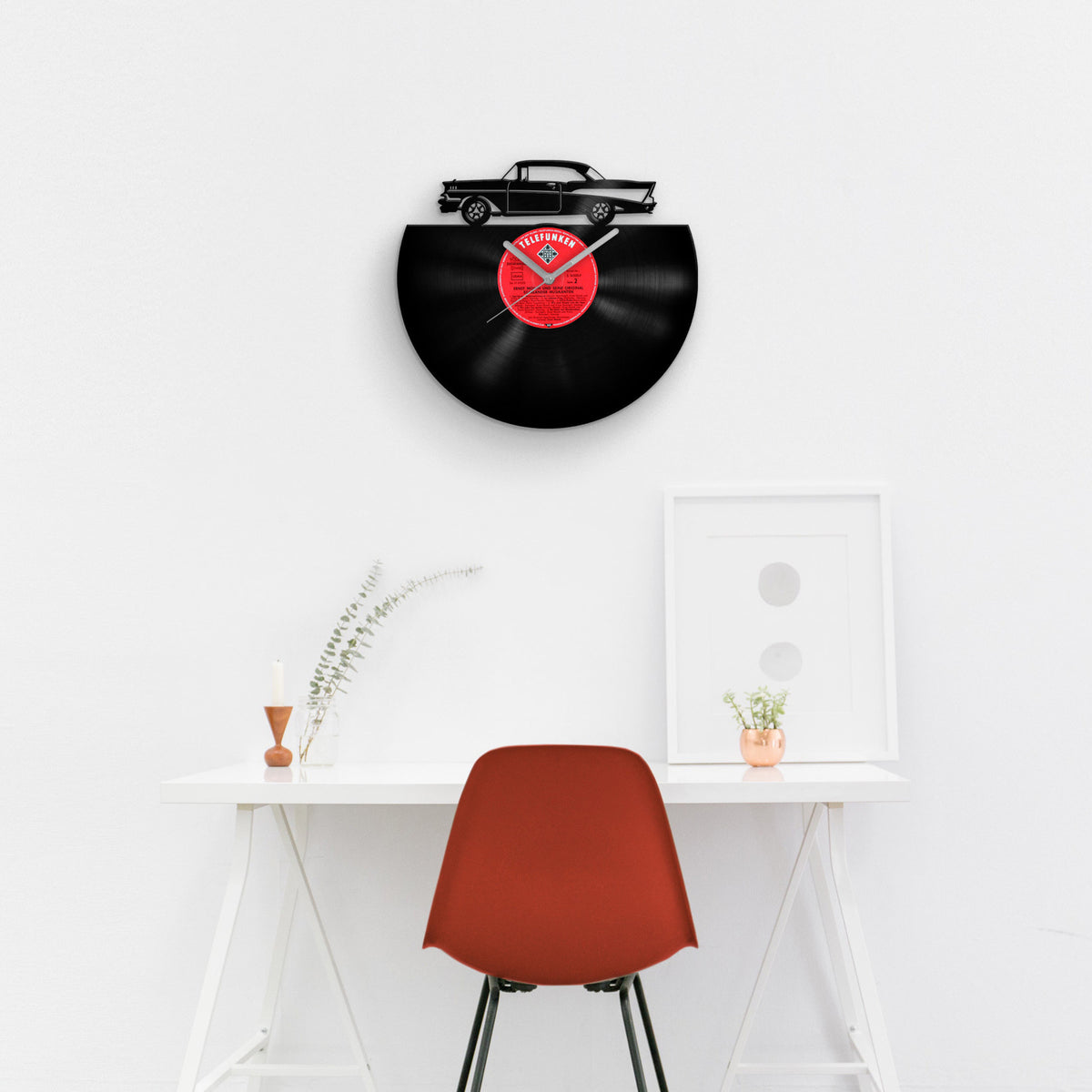 Father's Day Gift, Vinyl Clock, Classic Car Art, Retro Cars Decor, Garage Sign, Man Cave Decoration, Unique Present for Him, Old Automotive