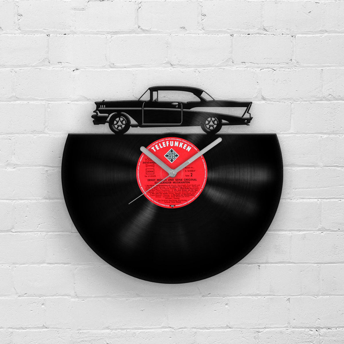 Father's Day Gift, Vinyl Clock, Classic Car Art, Retro Cars Decor, Garage Sign, Man Cave Decoration, Unique Present for Him, Old Automotive