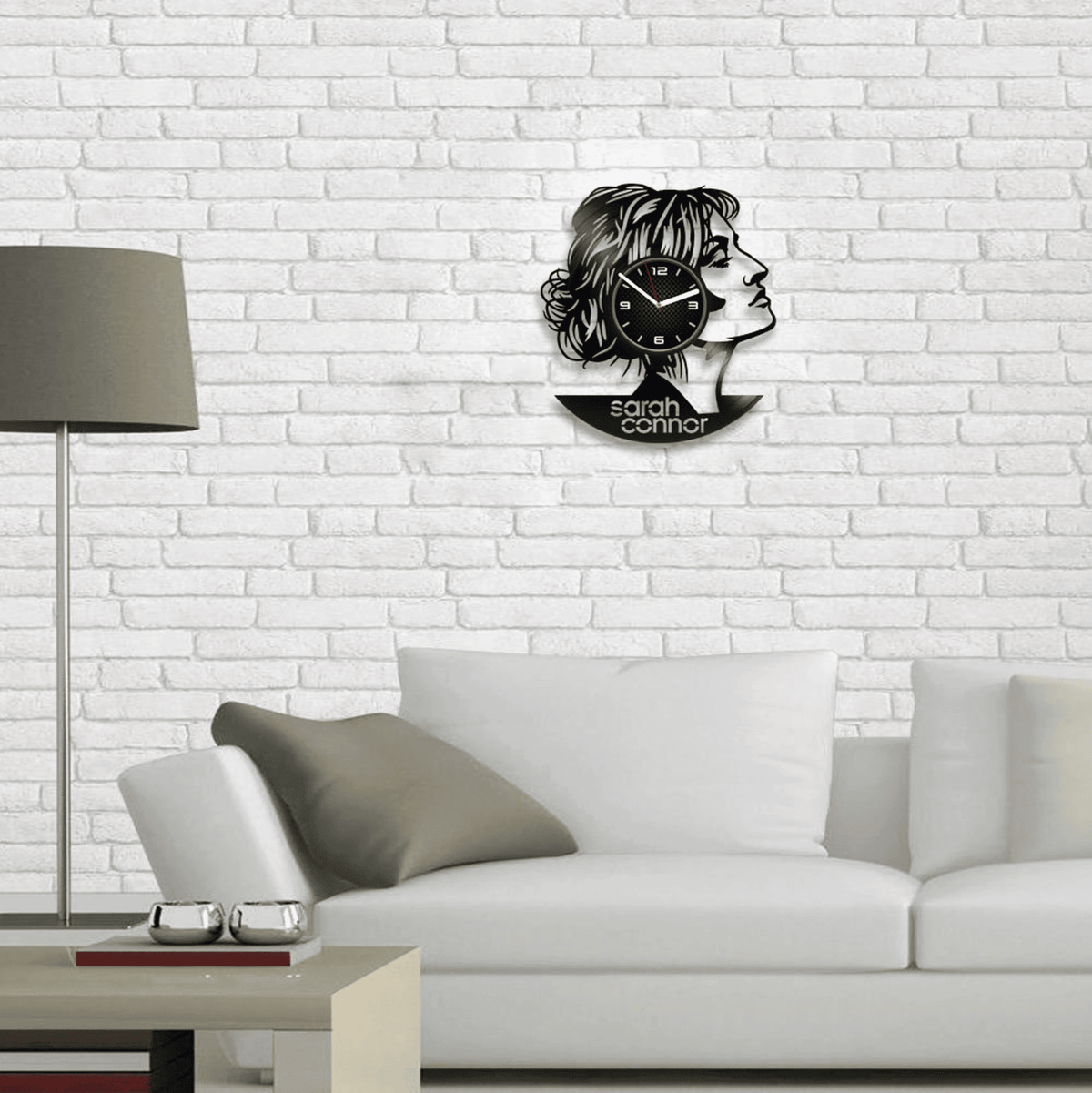 Sarah Connor Vinyl Record Wall Clock, Pop Music, Contemporary Decor For Office, Wedding Gift Ideas, Wie sch���������n du bist, From Sarah With Love