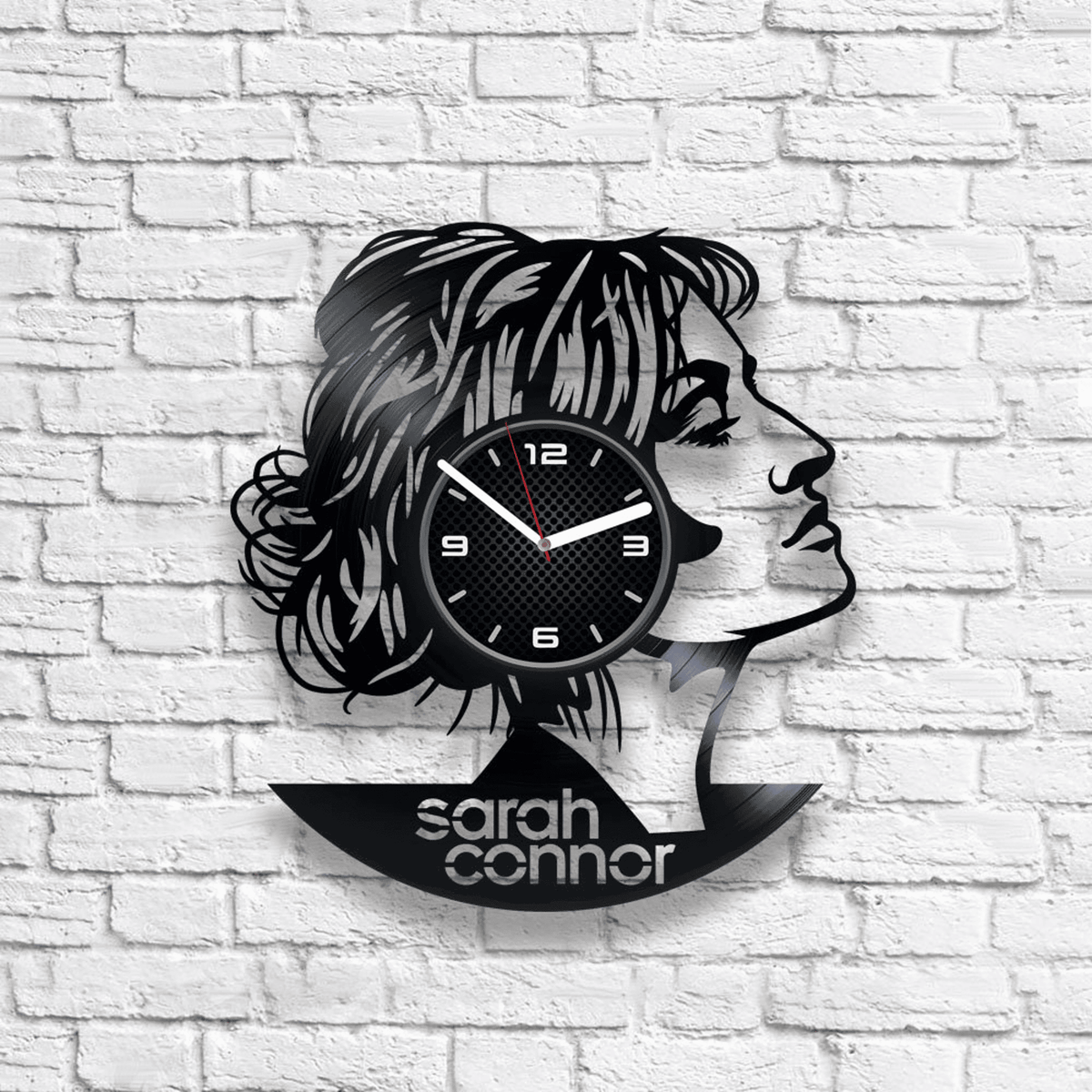 Sarah Connor Vinyl Record Wall Clock, Pop Music, Contemporary Decor For Office, Wedding Gift Ideas, Wie sch���������n du bist, From Sarah With Love