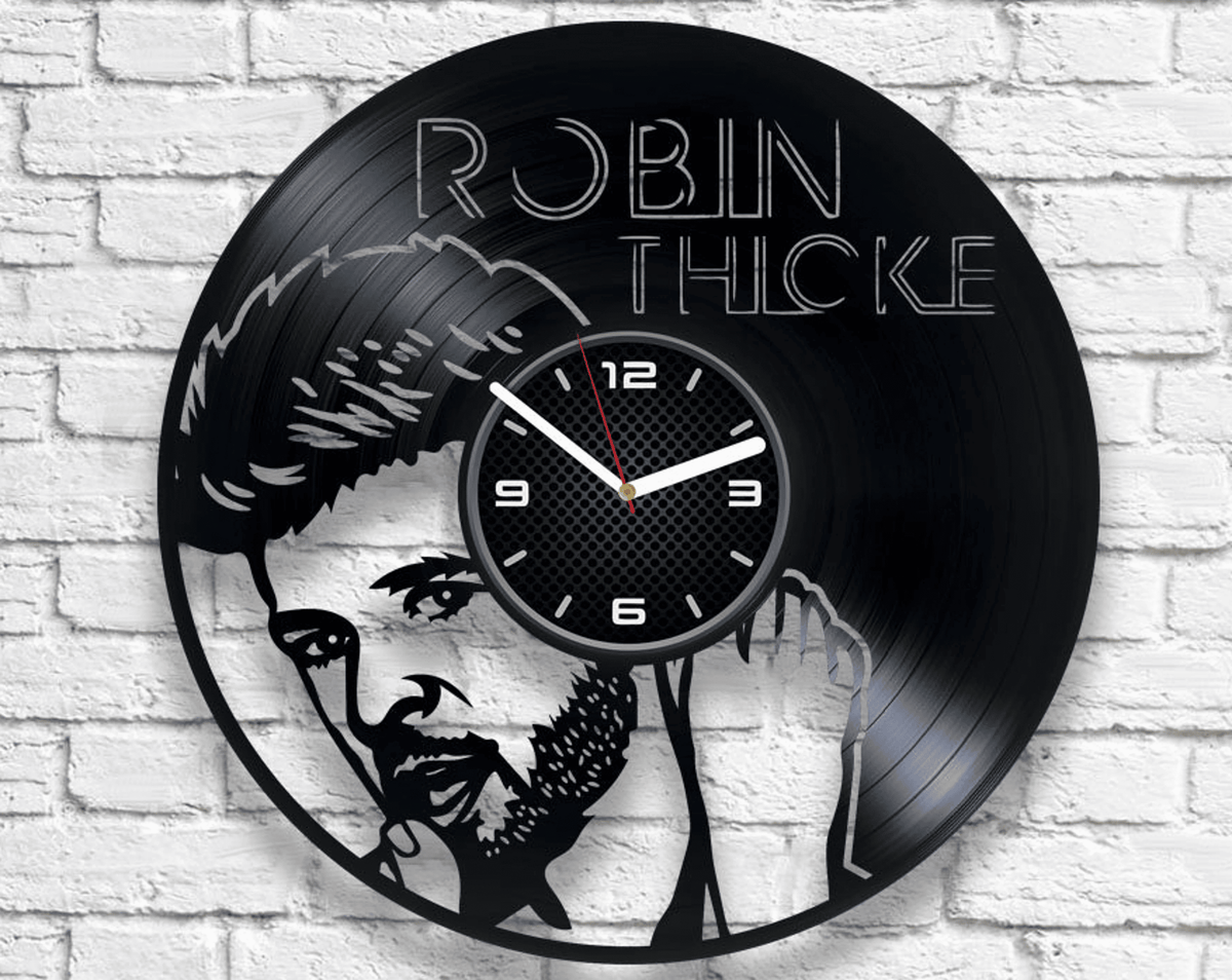 Robin Thicke Vinyl Record Wall Clock Music Lover Gift For Him Unique Decor For Bedroom Birthday Gift Idea, Blurred Lines, Lost Without U